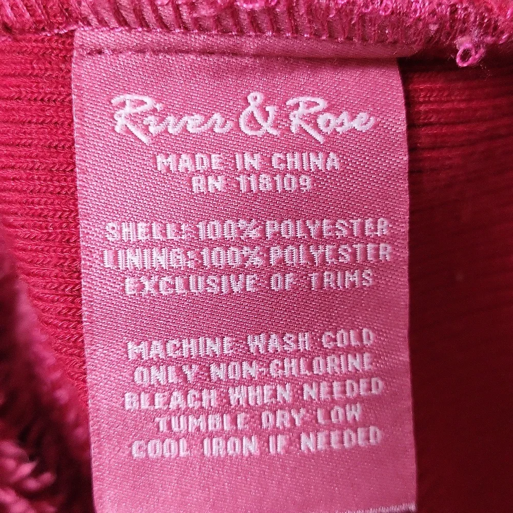 River Rose‎ Sherpa Western Blanket Print Full Zip Vest Women's Size Medium